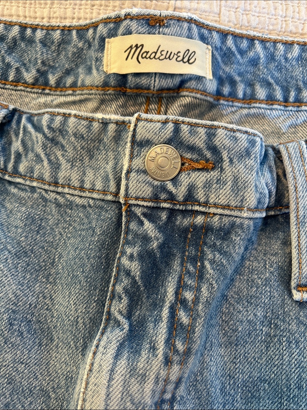 Madewell Light Blue High-Rise Cutoff Denim Shorts - Picture 2 of 6
